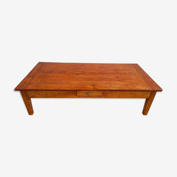 Table basse de ferme rustique 3 tiroirs -1m72