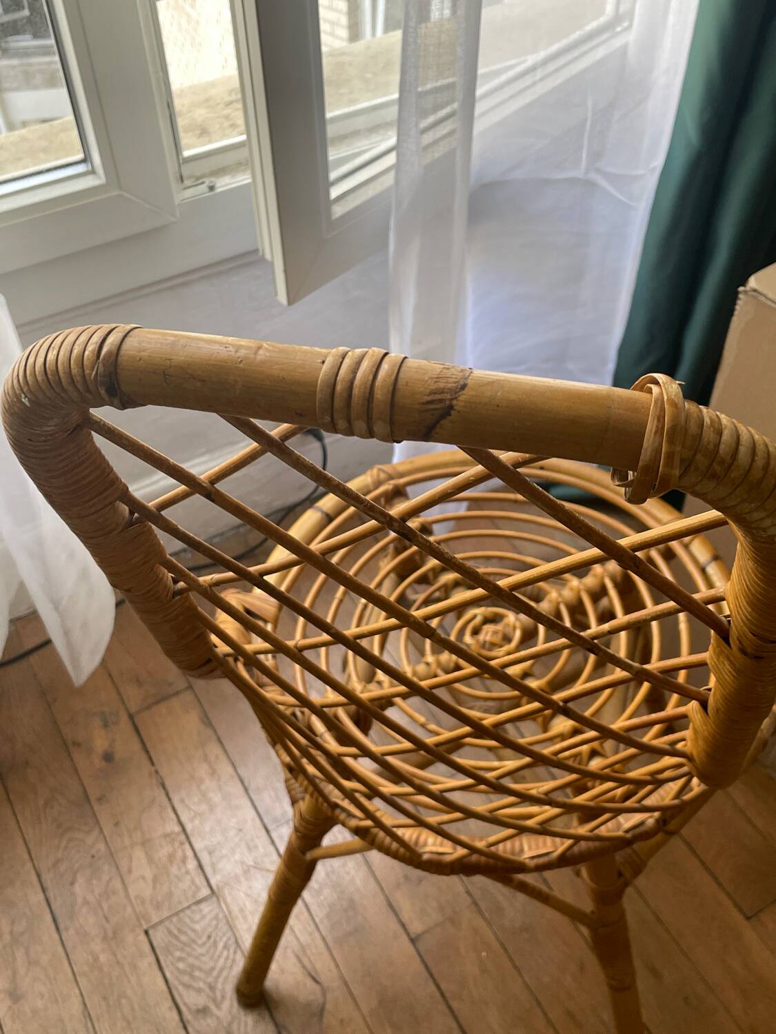 Chaise vintage en rotin