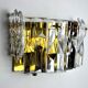 Kinkeldey wall lamp, 6 crystals, Germany, 1970
