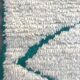 Béni ouarain rug with green and white diamonds with fringes on the side 143x240
