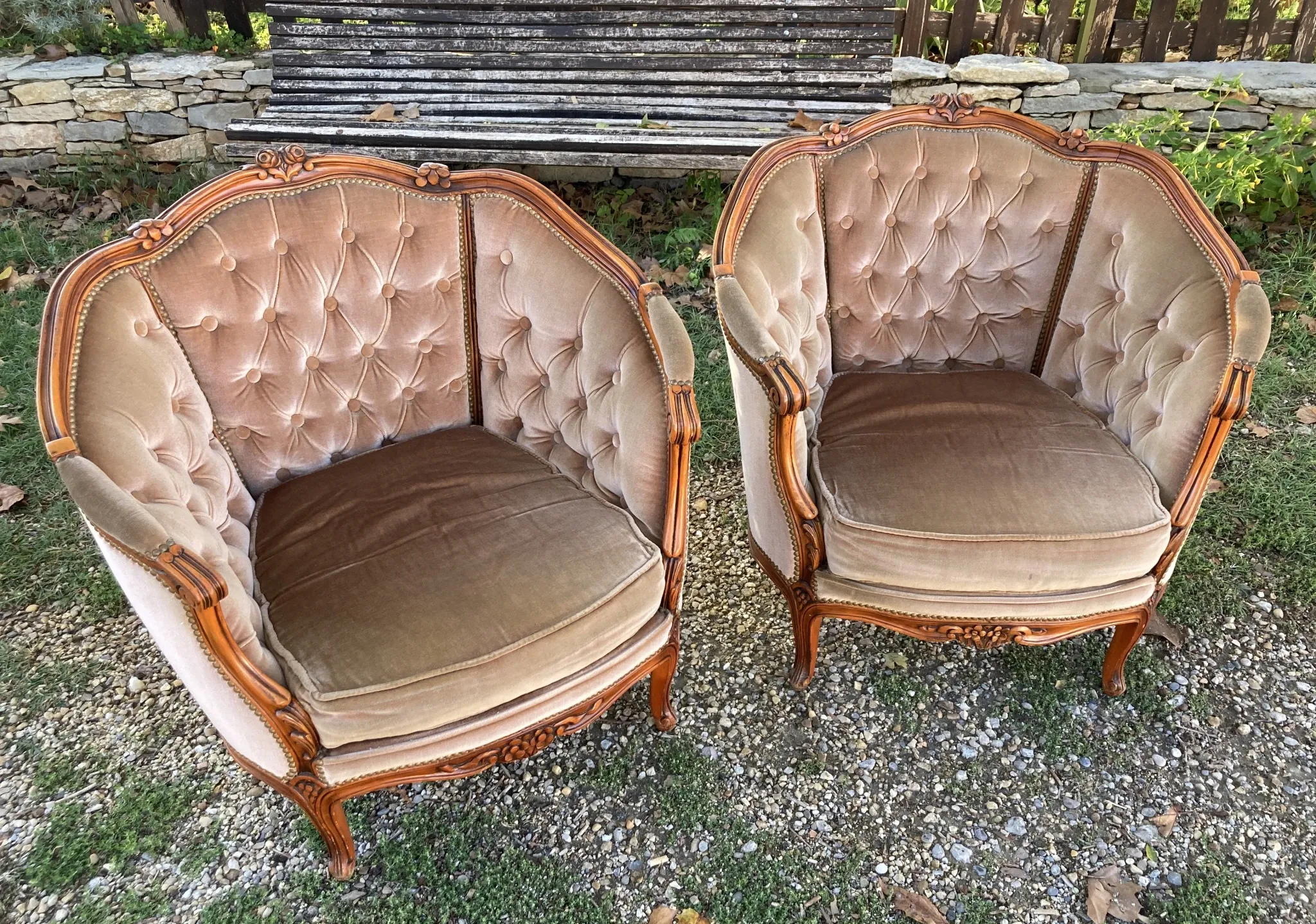 Pair of basket chairs