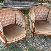 Pair of basket chairs