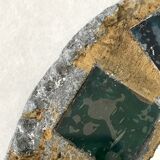 Vintage lead and talosel mirror by Iréna Jaworska 70s