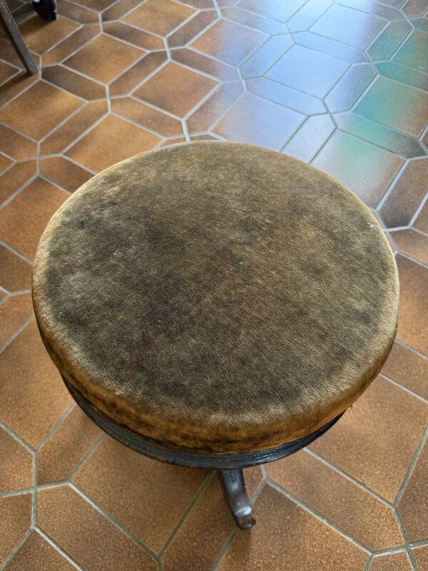 Tabouret de piano / tabouret pivotant en bois massif