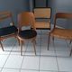 Suite of 4 mismatched vintage chairs Marcel Breuer, niels Otto Miller, Baumann Mondor and Samcom