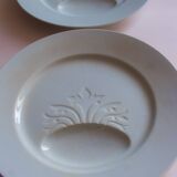 Sarreguemines China XIX plates with asparagus compartment
