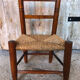 Chaise enfant assise paillée vintage