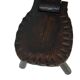 Authentic Spanish Brutalist Chair Tripod Cat Shape Solid Wood