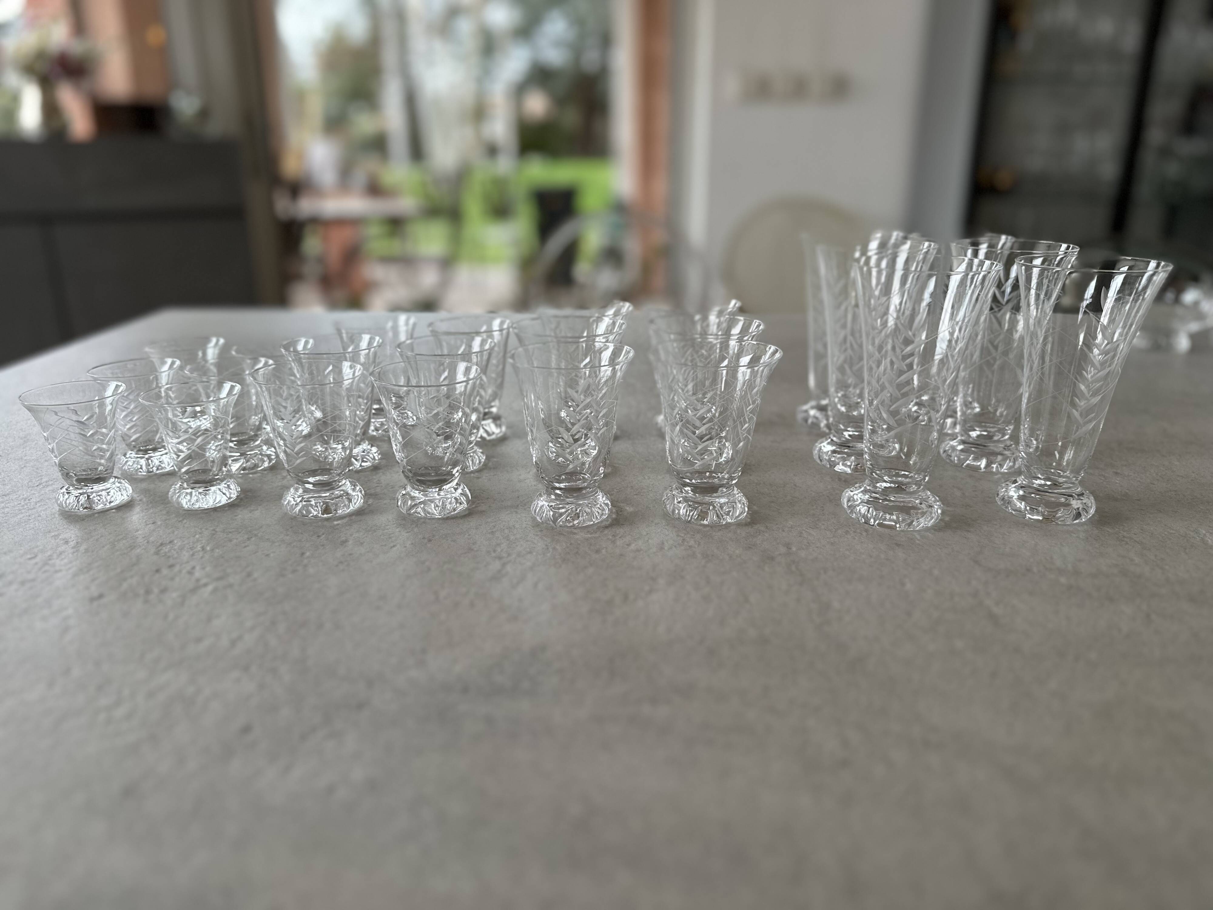 DAUM crystal glass set, KIM EPIS collection - 1950s