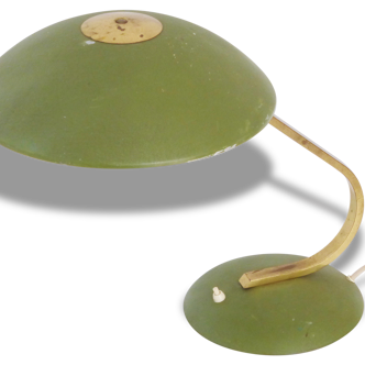 Important khaki saucer 1950 vintage 50's rockabilly desk lamp desk lamp