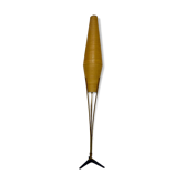 Ancien lampadaire amphore laiton et fibre design des années 60 vintage