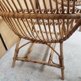 Series of rattan armchairs from the 70s
