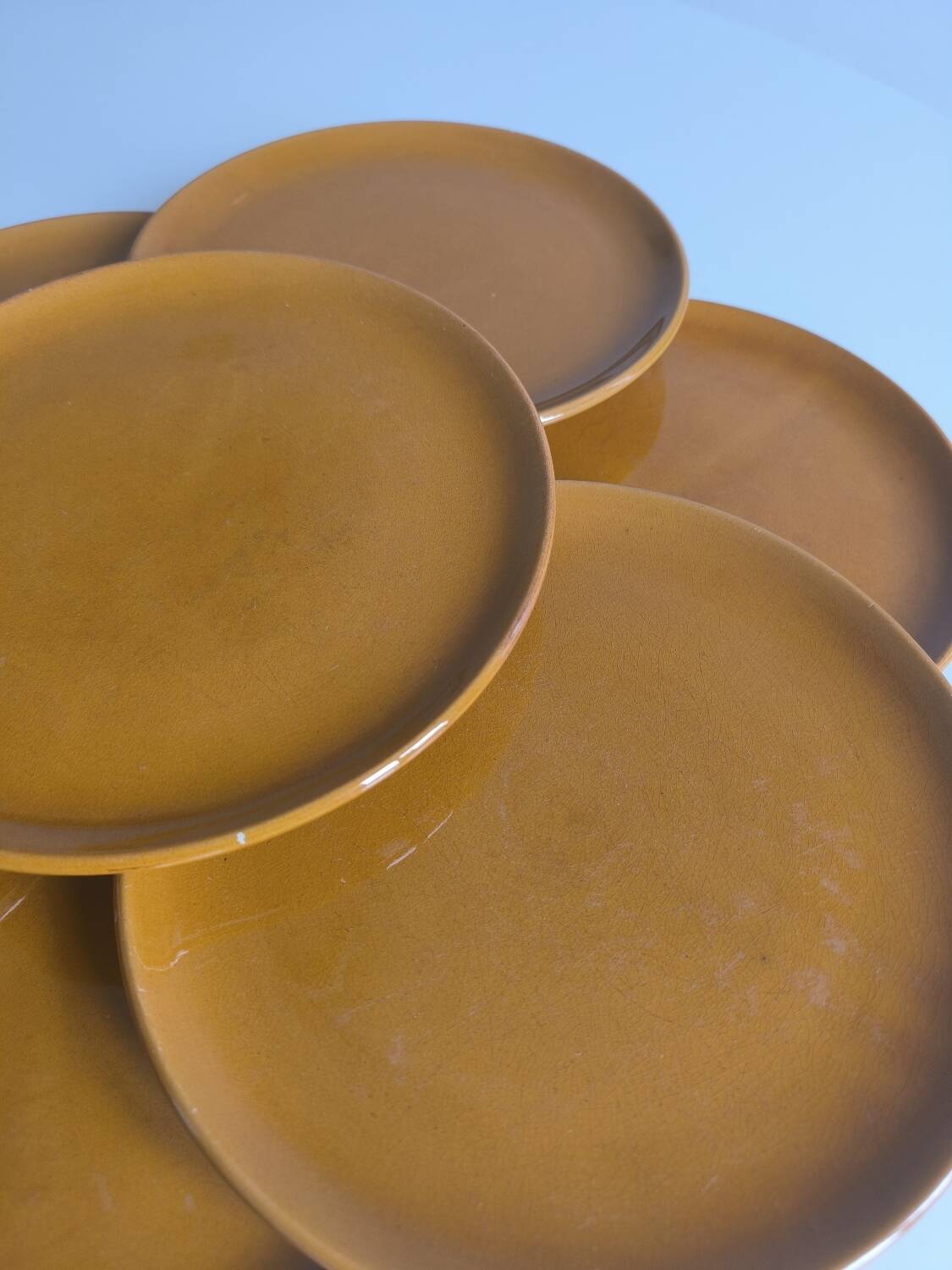 Set of 8 ceramic plates from Vallauris