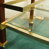 Dessert bar "Hollywood Regency" in gold metal, bevelled glass and mahogany