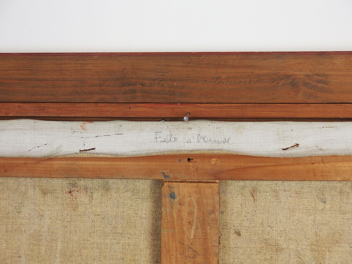 Painting “Woman and Harlequin” by Marie-Françoise de l’Espinay