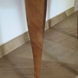 Pair of 2 Louis XV bedside tables - marquetry - 2 drawers - pink marble