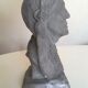 Sioux Indian chief's head black earthenware workshop proof 1920