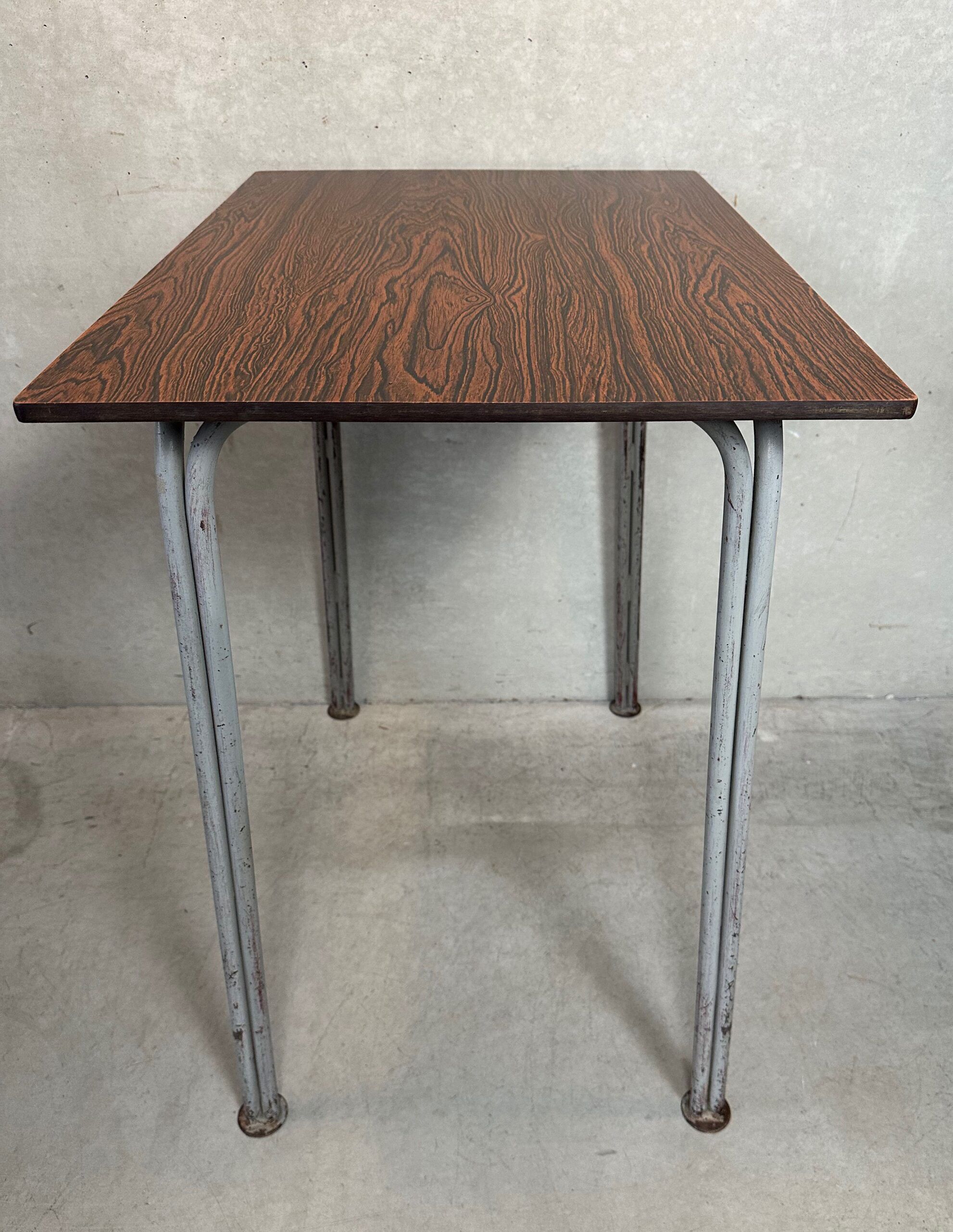 Vintage industrial school tables – steel and composite