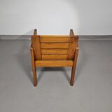 Pine wood chair 1970s with foldable seat