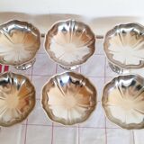 Set of 6 large ice cream cups, in 18/10 stainless steel (ref 17)