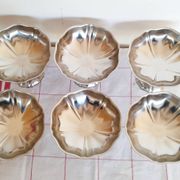 Lot de 6 grandes coupes à glace  , en inox 18/10 ( ref 17)