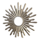 Sun mirror in patinated gold metal from the 2000s Diam 76 cm