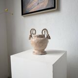 Ceramic bowl with ram heads