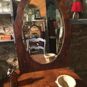 Bevelled oval mirror 92x63