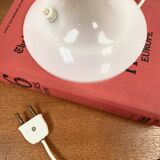 Lampe à poser en plexiglas blanc