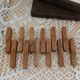 12 antique olive wood knife holders
