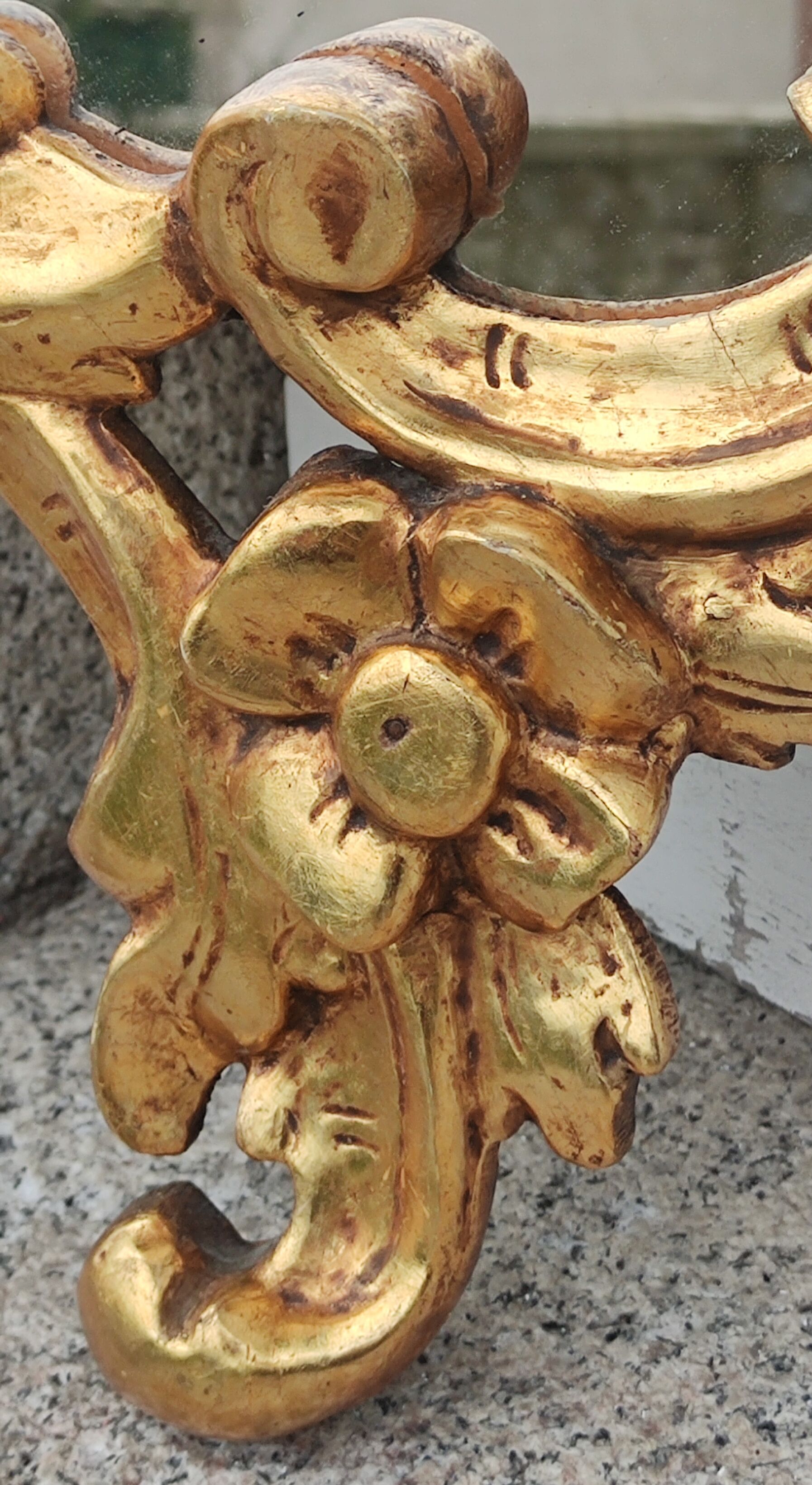 Old gilded mirror Louis XV style