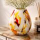 Multicoloured blown glass vase – contemporary decorative piece