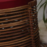 Beautiful pouf/stool/rattan sofa end 1960