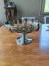 Art Deco glass and chrome metal bowl