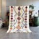 Tapis berbère marocain Azilal en laine naturelle