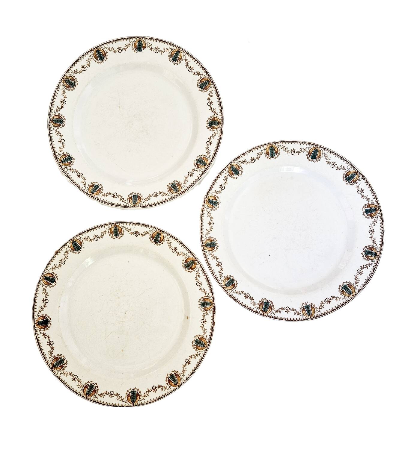 Old flat plates Terre de Fer Cadix Clairefontaine Léon Graves