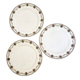 Assiettes plates anciennes Terre de Fer Cadix Clairefontaine Léon Graves