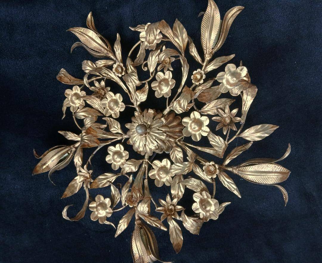 Ceiling light chandelier metal gold Italy style Hans Kogl