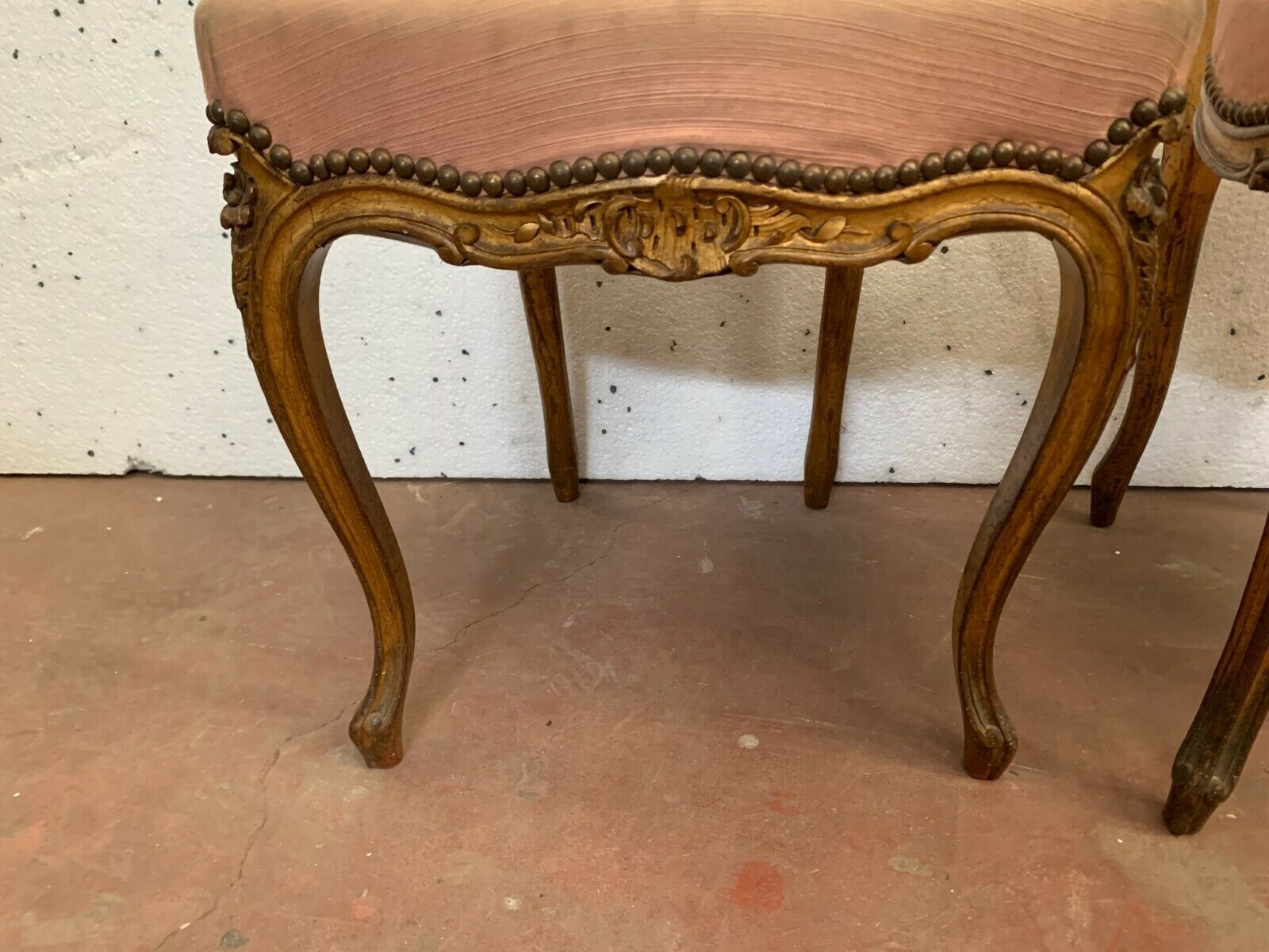 Pair of Louis XV style chairs in 20th century carved walnut