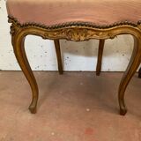 Pair of Louis XV style chairs in 20th century carved walnut