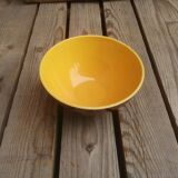 Brown and yellow ceramic bowl Digoin Sarreguemines