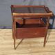 Mahogany service with flaps with removable glass top 67 x 46 cm