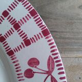 Earthenware serving dish with cherry decoration