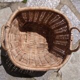 Small wicker basket with handles