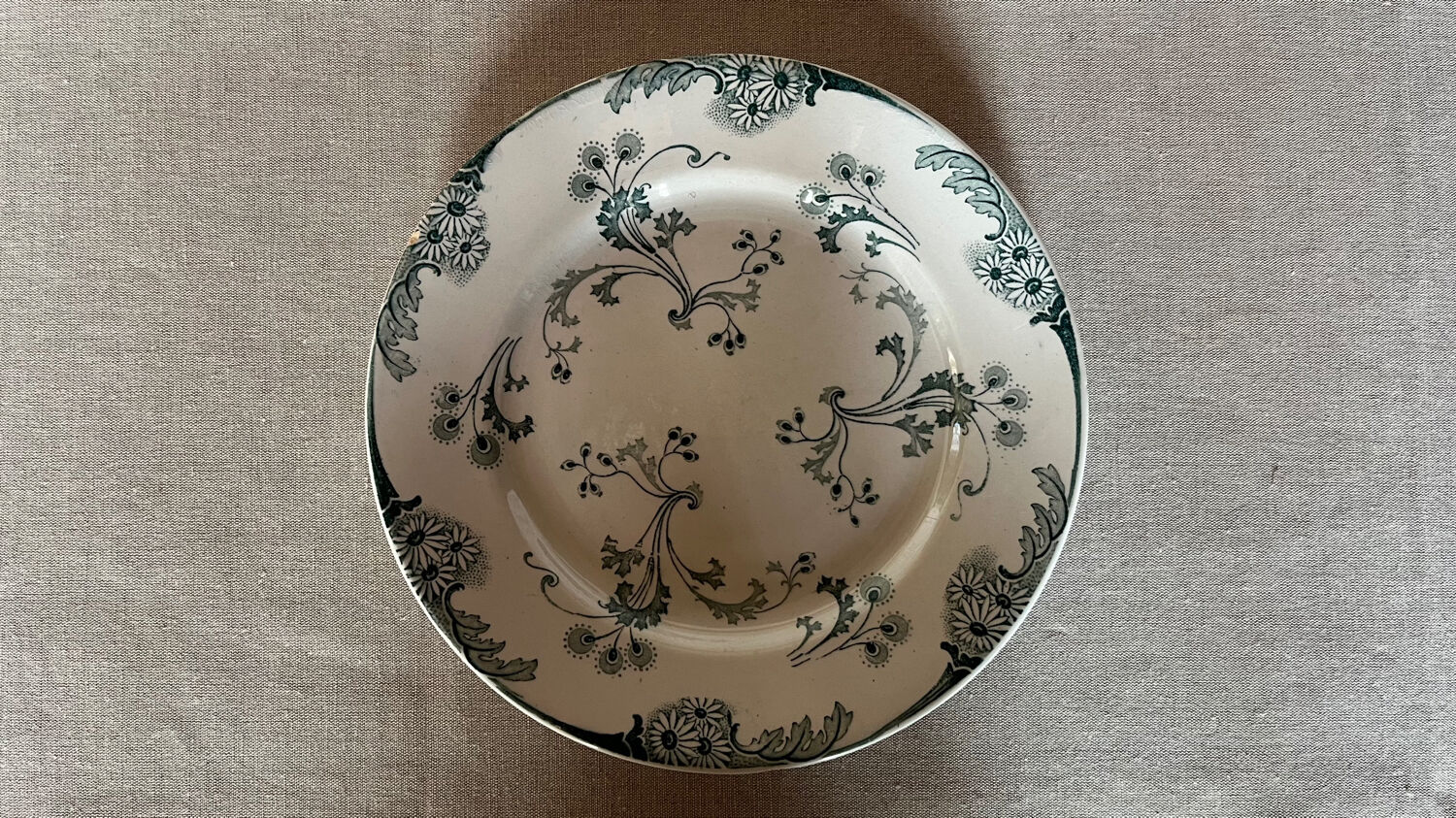 Set of 6 flat plates KG Luneville vintage