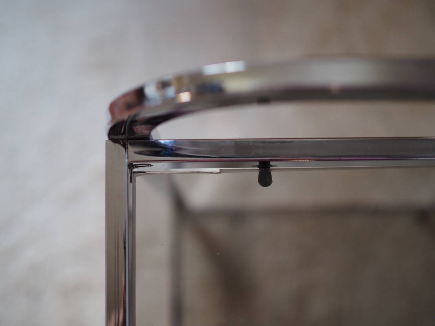 Vintage chrome metal saddle