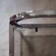 Vintage chrome metal saddle