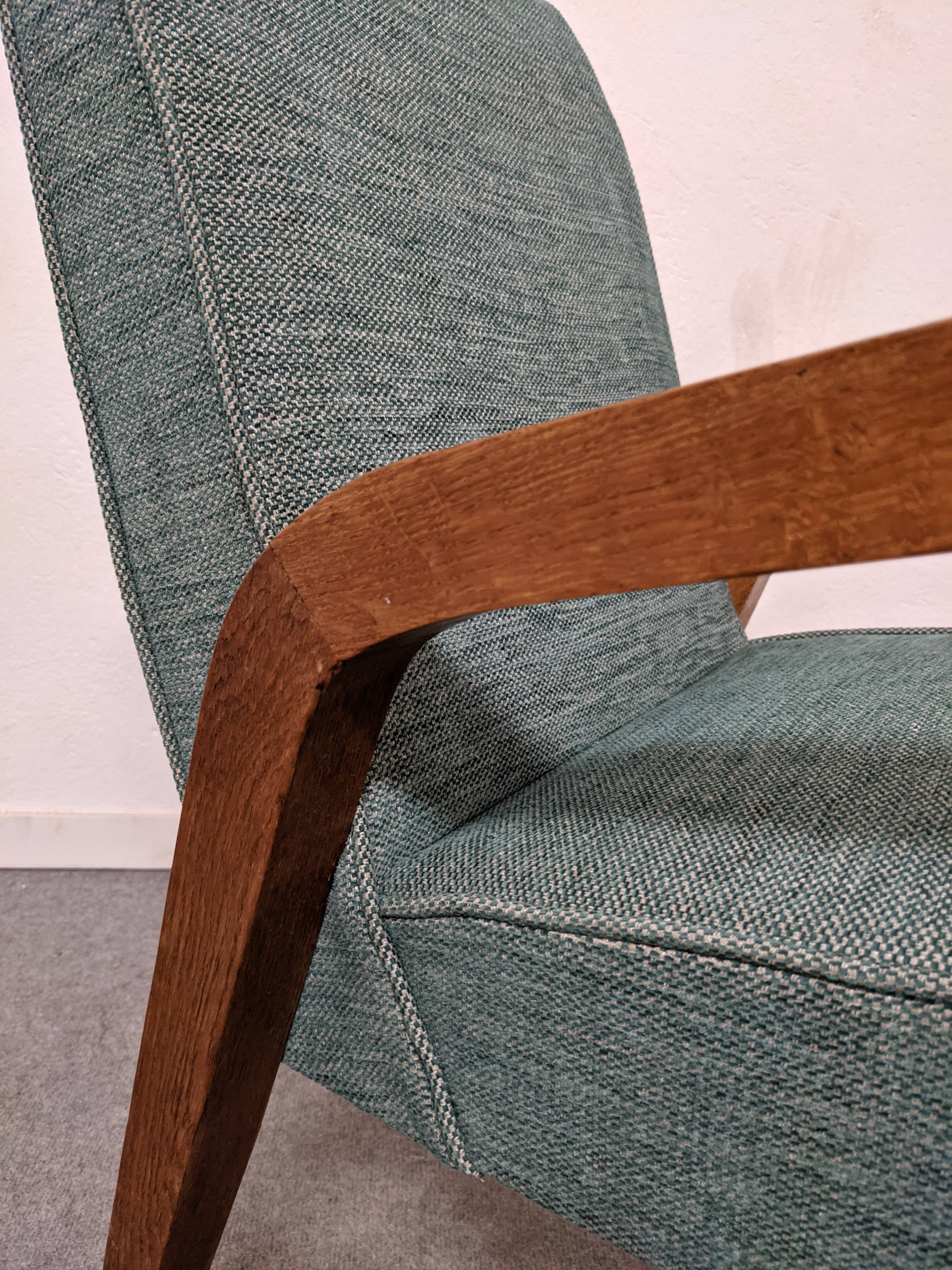 Pair of free span bridges armchairs from the 50s