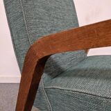 Pair of free span bridges armchairs from the 50s