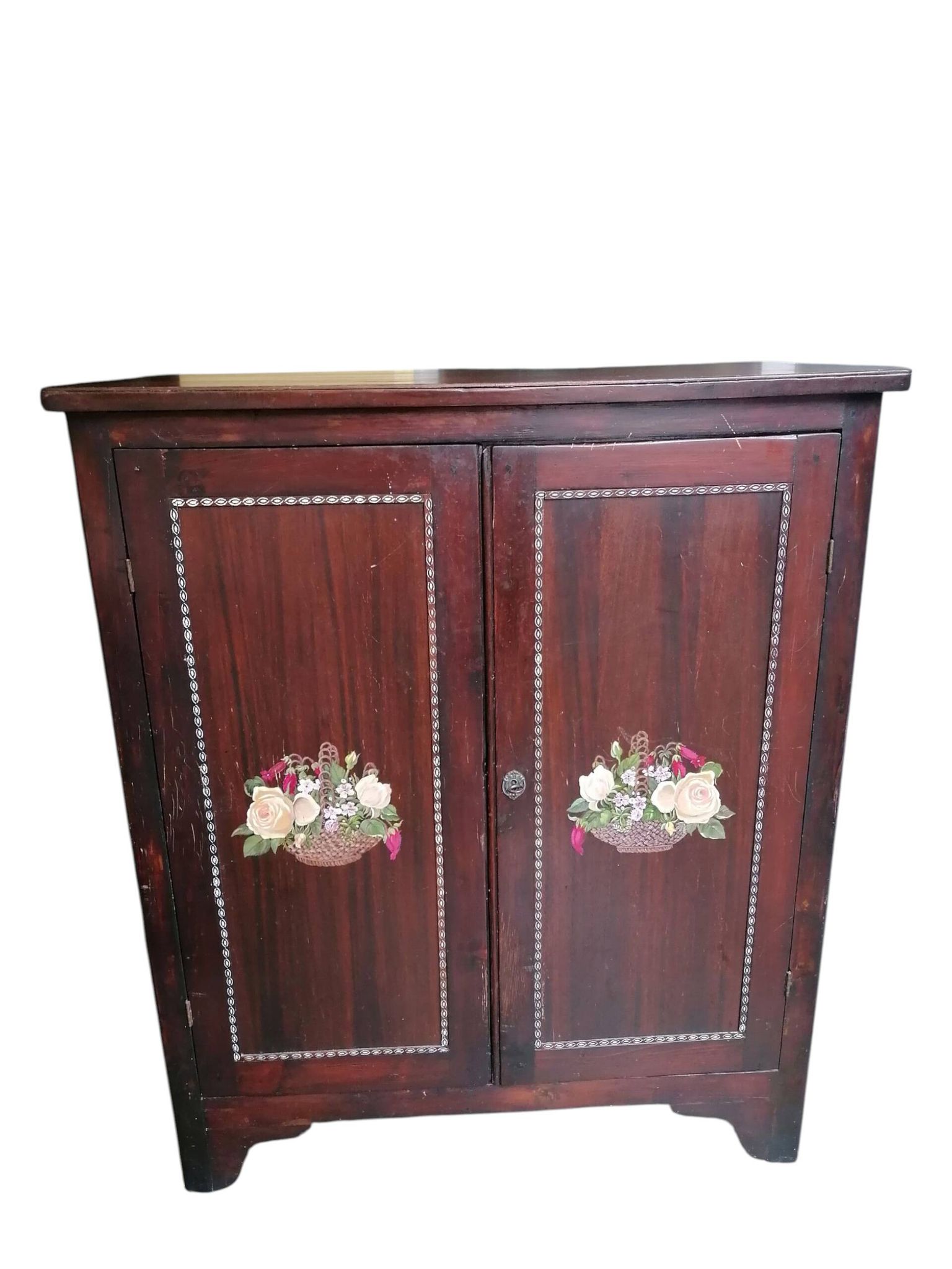 Credenza con decorazioni dipinte a mano, anni '50